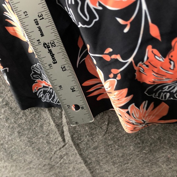 Zaful Floral Cut-Out Swim Dress Women 2X (16-18) Black Orange Floral Tie Back - Picture 10 of 10